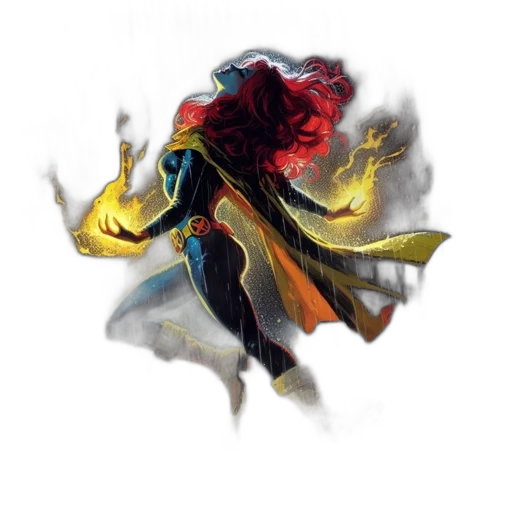 dragon, hair, mask, jacket, concept art, comic book art, fantasy art, pixel art transparent PNG cut-out