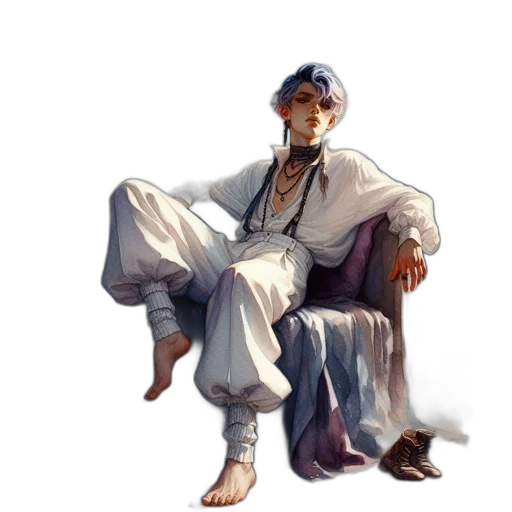hat, staff, face, concept art, photorealistic, oil painting, fantasy art, blue transparent PNG cut-out
