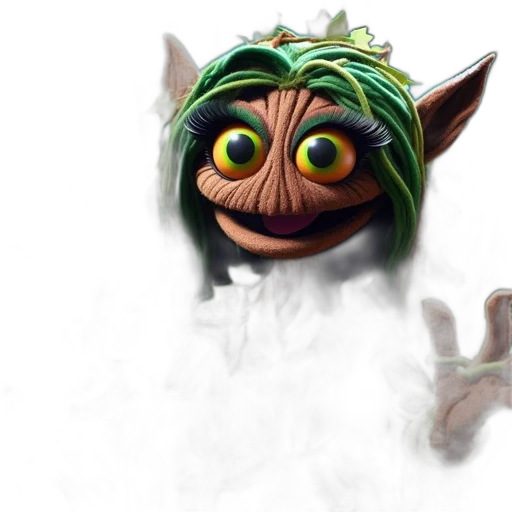 staff, mask, creature, face, concept art, fantasy art, 3d render, photorealistic transparent PNG cut-out