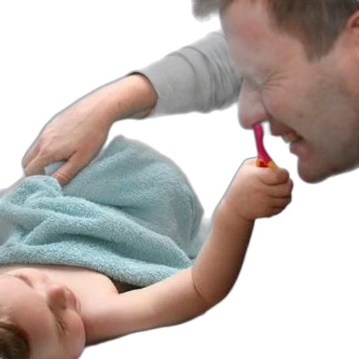 face, playful, moment, between, father, his, child, holding transparent PNG cut-out