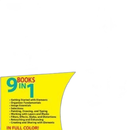 mask, 3d render, photoshop, elements, all-in-one, dummies, book, cover transparent PNG cut-out