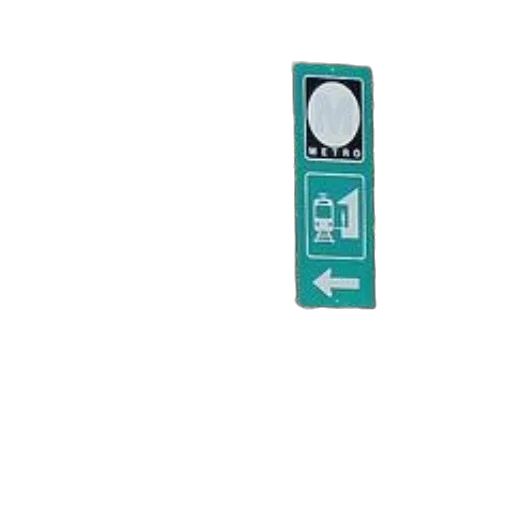 green, traffic, light, sign, indicating, metro, station, left transparent PNG cut-out