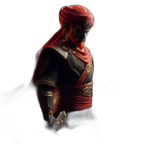 sword, mask, face, crown, concept art, fantasy art, 3d render, photorealistic transparent PNG cut-out