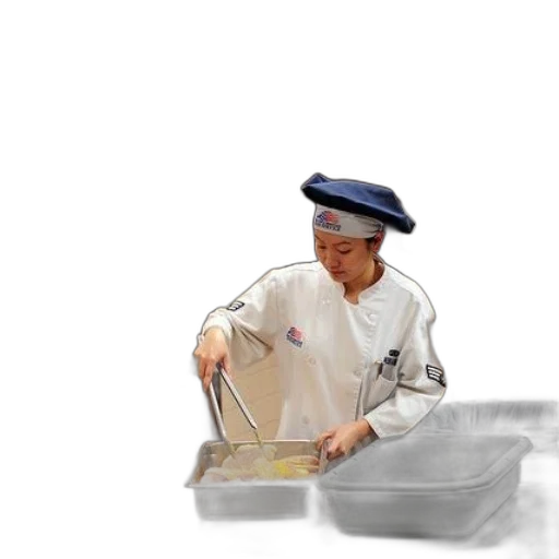 food, staff, hat, jacket, photorealistic, oil painting, concept art, 3d render transparent PNG cut-out