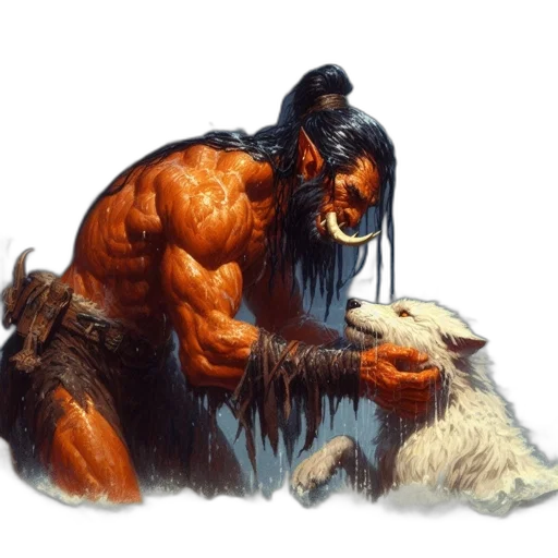 creature, animal, weapon, concept art, fantasy art, photorealistic, comic book art, frosty transparent PNG cut-out