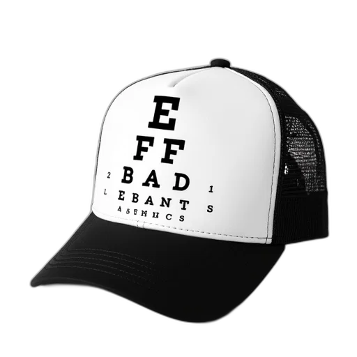 hat, 3d render, cyberpunk, black, white, baseball, cap, stylized transparent PNG cut-out