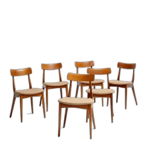 furniture, 3d render, set, six transparent PNG cut-out