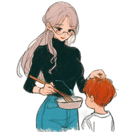 staff, hair, watercolor, concept art, anime, cartoon, fire, pastel transparent PNG cut-out