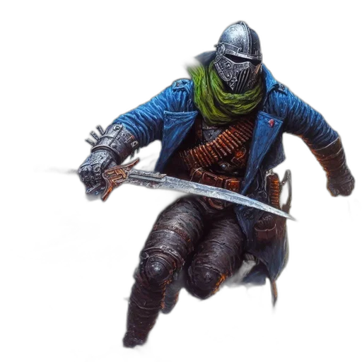 sword, weapon, staff, jacket, concept art, fantasy art, watercolor, photorealistic transparent PNG cut-out
