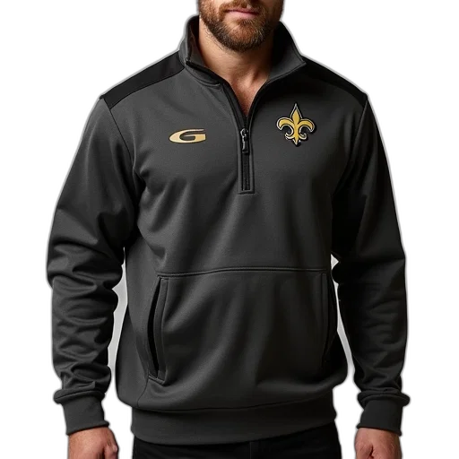jacket, men, antigua, sporting, goods, charcoal, new, orleans transparent PNG cut-out