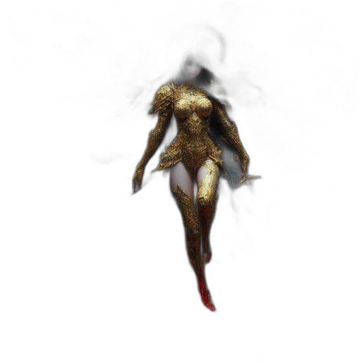 staff, creature, dress, mask, concept art, fantasy art, pixel art, 3d render transparent PNG cut-out