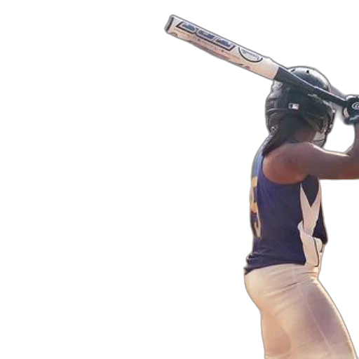 weapon, female, softball, player, blue, uniform, number, her transparent PNG cut-out