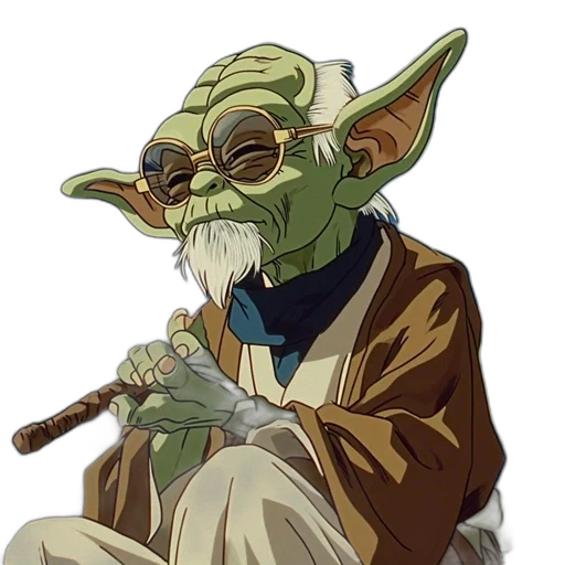 staff, face, mask, concept art, anime, cartoon, fantasy art, green-skinned transparent PNG cut-out