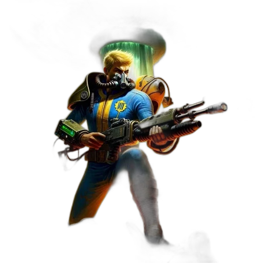 weapon, robot, staff, concept art, fantasy art, pixel art, 3d render, outer space transparent PNG cut-out
