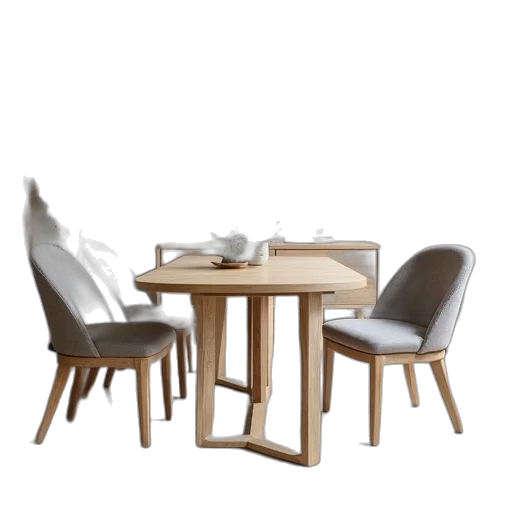furniture, 3d render, seater, dinette, table, set transparent PNG cut-out