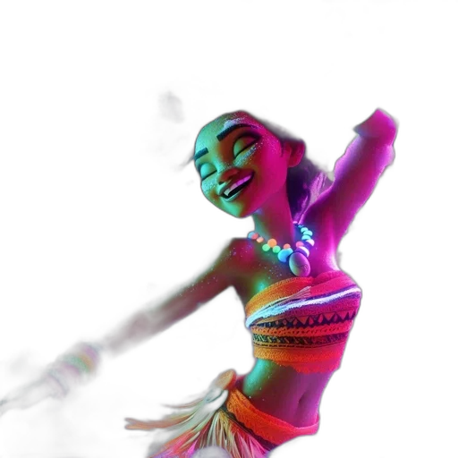 staff, 3d render, concept art, photorealistic, fantasy art, neon lights, underwater, neon transparent PNG cut-out