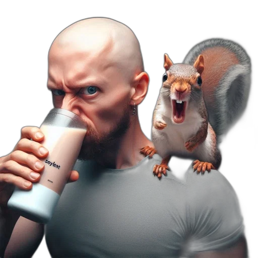 animal, creature, concept art, 3d render, photorealistic, fantasy art, bald, man transparent PNG cut-out