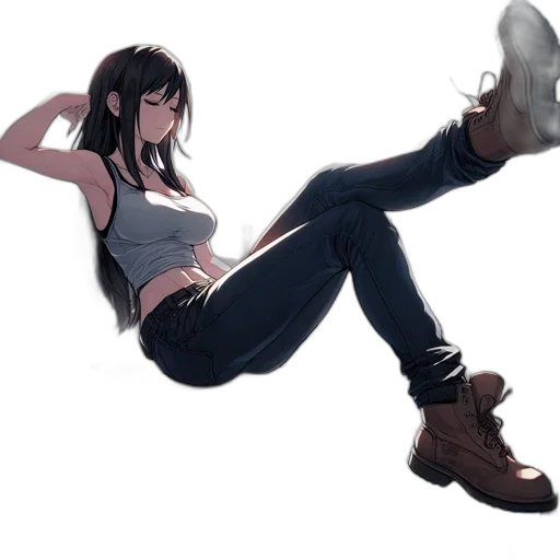 shoes, weapon, concept art, anime, cartoon, comic book art, neon lights, monochrome transparent PNG cut-out