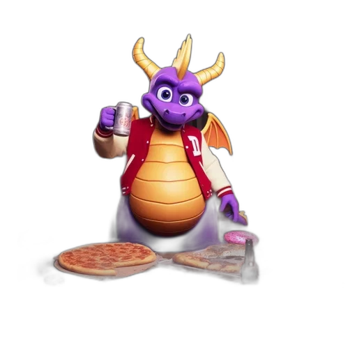 dragon, food, robot, animal, 3d render, concept art, fantasy art, pixel art transparent PNG cut-out