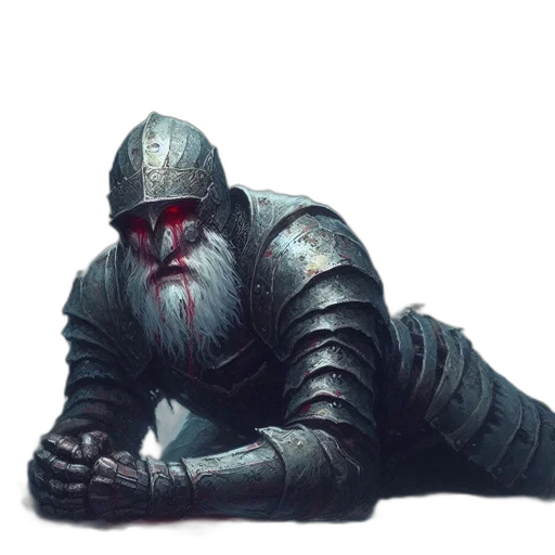 sword, creature, robot, face, concept art, fantasy art, pixel art, comic book art transparent PNG cut-out