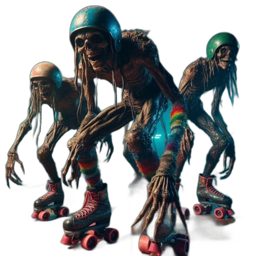 creature, robot, shoes, concept art, 3d render, cyberpunk, fantasy art, three transparent PNG cut-out