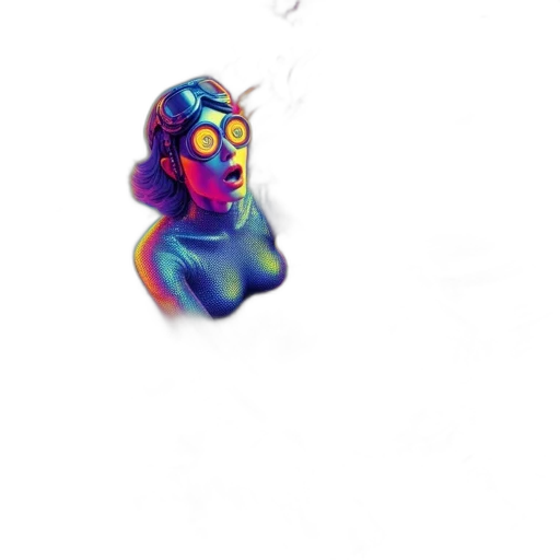 mask, jewelry, face, crown, vaporwave, concept art, pixel art, watercolor transparent PNG cut-out