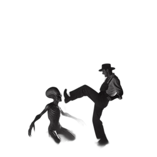 hat, robot, creature, staff, concept art, comic book art, pixel art, photorealistic transparent PNG cut-out