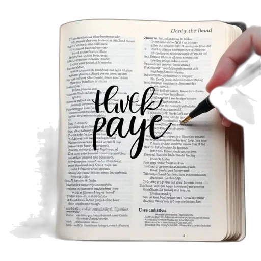 bible, journal, pages, words transparent PNG cut-out