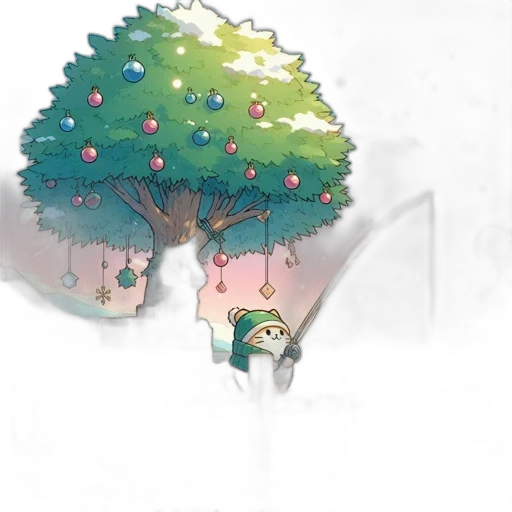 tree, creature, crown, staff, concept art, fantasy art, watercolor, pixel art transparent PNG cut-out