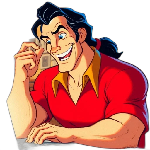 face, jewelry, cartoon, comic book art, concept art, pixel art, smiling, man transparent PNG cut-out