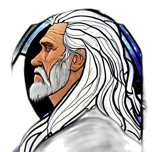 face, staff, hair, fantasy art transparent PNG cut-out