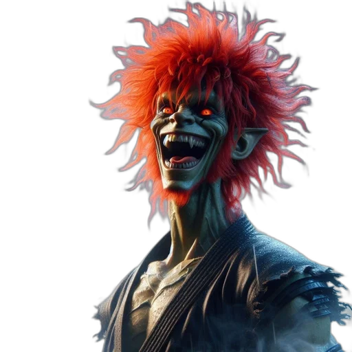 mask, creature, hair, face, concept art, comic book art, photorealistic, fantasy art transparent PNG cut-out
