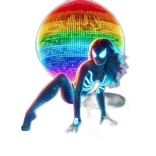 creature, hair, robot, animal, cyberpunk, vaporwave, concept art, comic book art transparent PNG cut-out