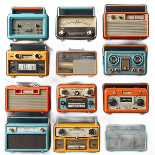 concept art, colorful, blue, monochrome, earth tones, collection, various, vintage transparent PNG cut-out