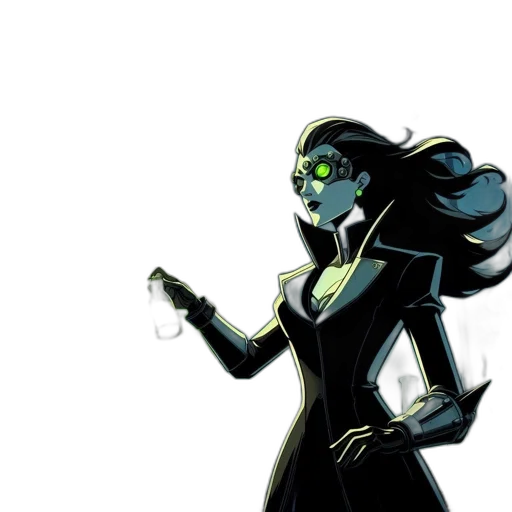 comic book art, concept art, cartoon, fantasy art, green, laboratory, setting, woman transparent PNG cut-out