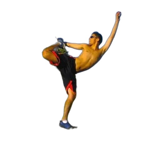 staff, 3d render, pixel art, concept art, man, sunglasses, shorts, performing transparent PNG cut-out