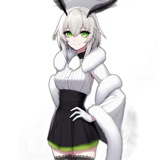 dress, animal, creature, staff, pixel art, concept art, anime, fantasy art transparent PNG cut-out