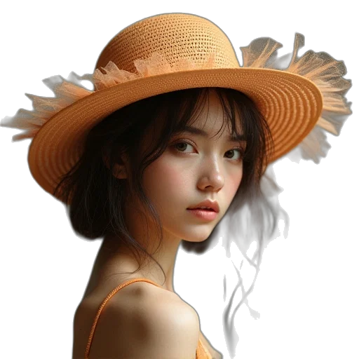hat, crown, face, jewelry, photorealistic, oil painting, fantasy art, 3d render transparent PNG cut-out