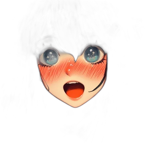 face, mask, creature, hair, anime, watercolor, photorealistic, cartoon transparent PNG cut-out