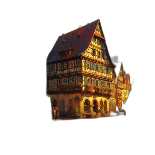 building, furniture, 3d render, concept art, pixel art, watercolor, city street, fog transparent PNG cut-out