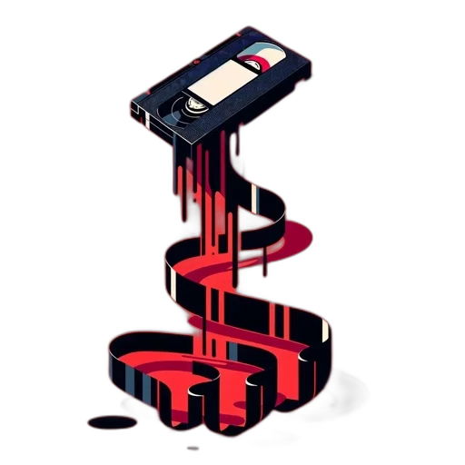weapon, robot, pixel art, cyberpunk, concept art, vaporwave, neon lights, red transparent PNG cut-out