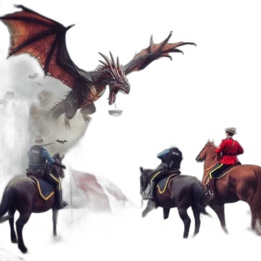 dragon, concept art, fantasy art, pixel art, comic book art, fog, red, urban transparent PNG cut-out