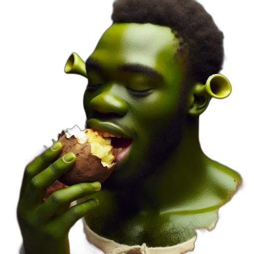 food, creature, face, animal, concept art, photorealistic, 3d render, individual transparent PNG cut-out