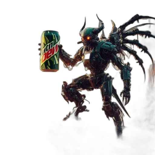 robot, dragon, creature, weapon, concept art, fantasy art, pixel art, 3d render transparent PNG cut-out