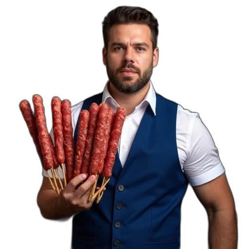 food, staff, jacket, weapon transparent PNG cut-out