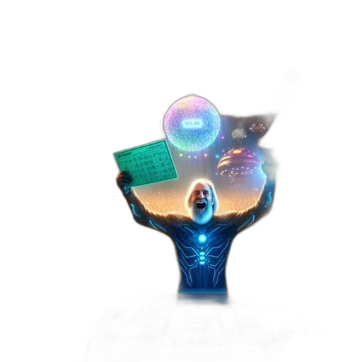 jewelry, staff, robot, crown, 3d render, concept art, vaporwave, fantasy art transparent PNG cut-out