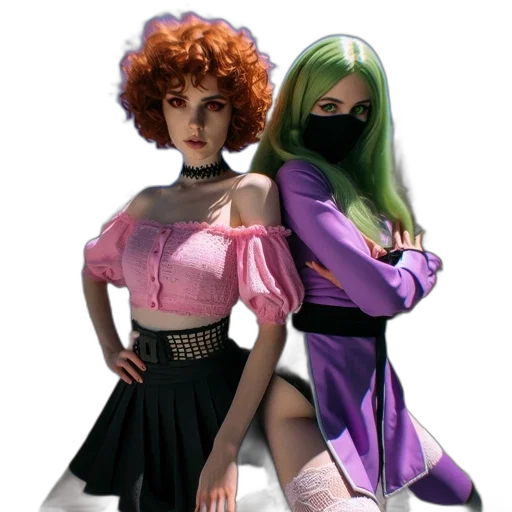 dress, concept art, cyberpunk, vaporwave, fantasy art, outer space, green, neon transparent PNG cut-out