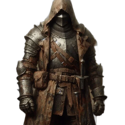 jacket, sword, weapon, staff, concept art, fantasy art, 3d render, photorealistic transparent PNG cut-out