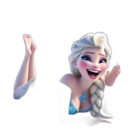 3d render, concept art, cartoon, fantasy art, underwater, joyful, image, features transparent PNG cut-out