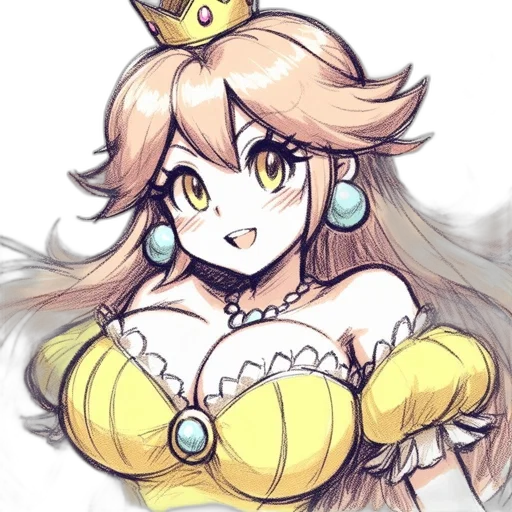 crown, dress, pixel art, anime, watercolor, fantasy art, golden, monochrome transparent PNG cut-out
